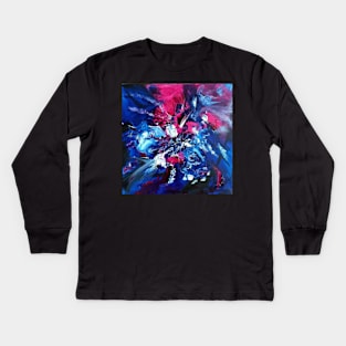 Authentic Spontaneity - abstract expressionism Kids Long Sleeve T-Shirt